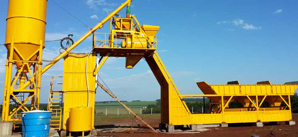 wet concrete batching plant