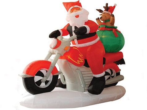 Buy inflatable Santa Clause on motorbike from Beston