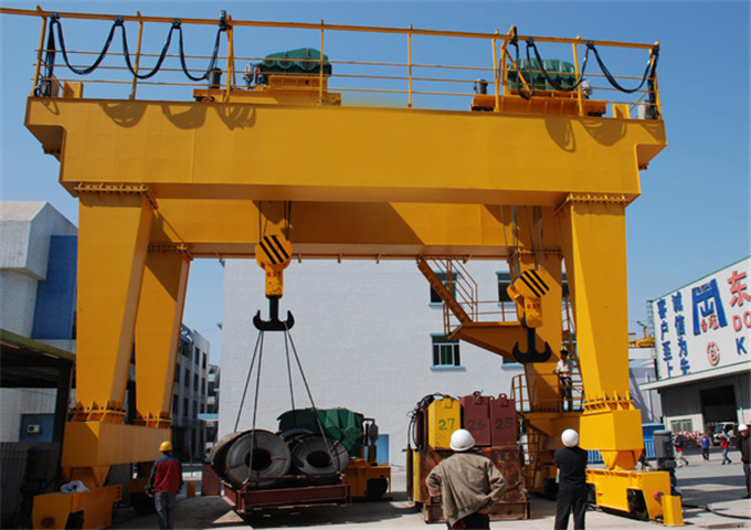 Features double-girder gantry cranes 50 tons