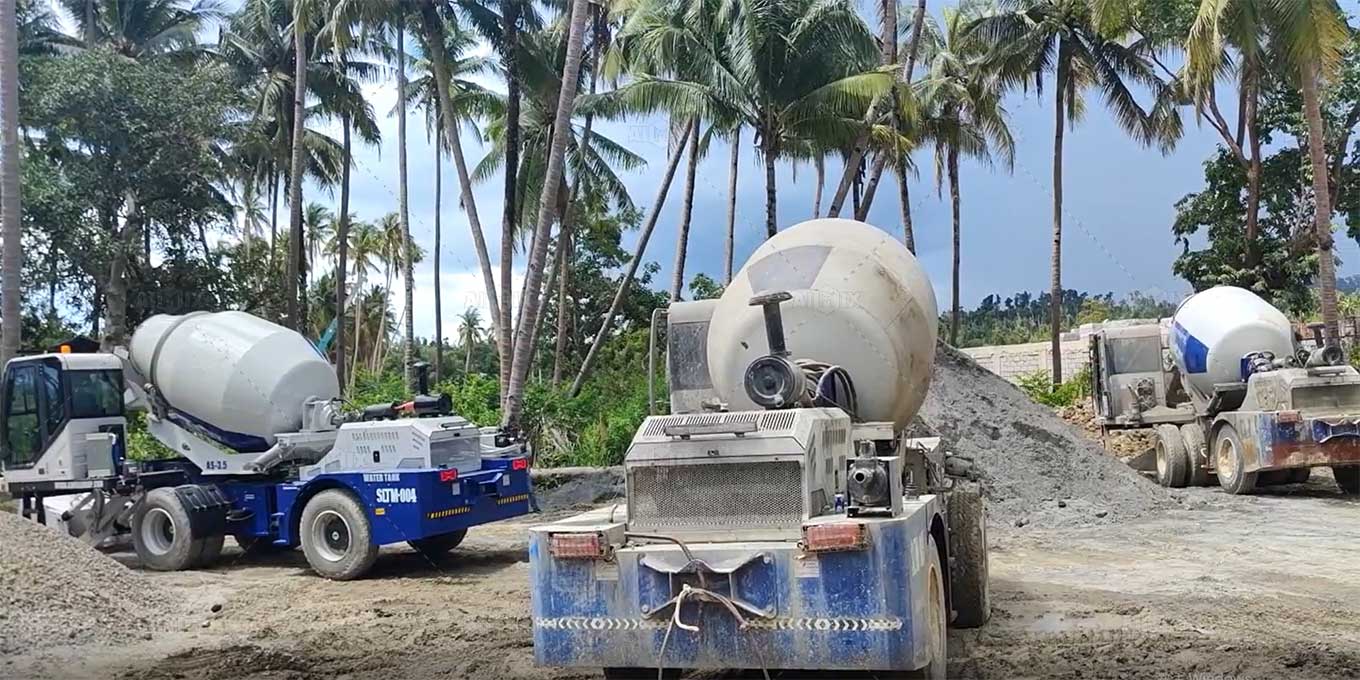 self loading concrete mixer
