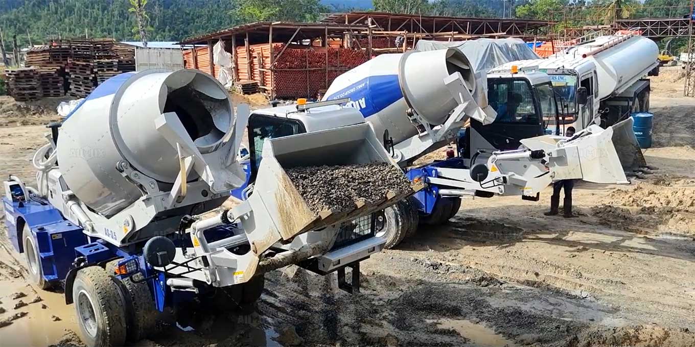 self loading concrete mixer truck