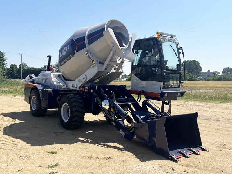 Self-Loading Concrete Mixer