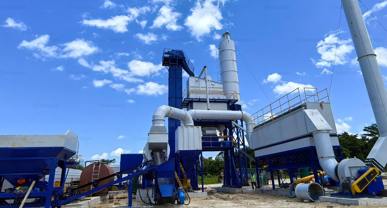 Macroad stationary Asphalt Plant in Jamaica