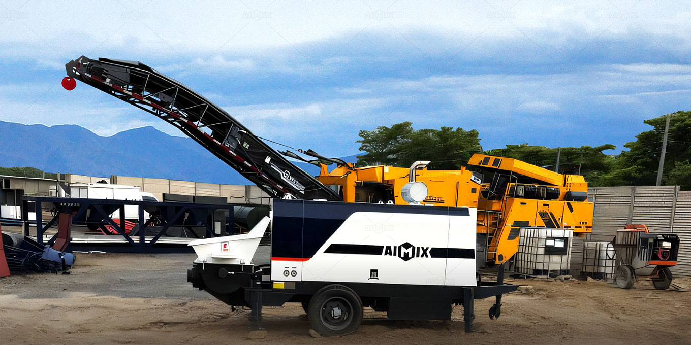 trailer concrete pump