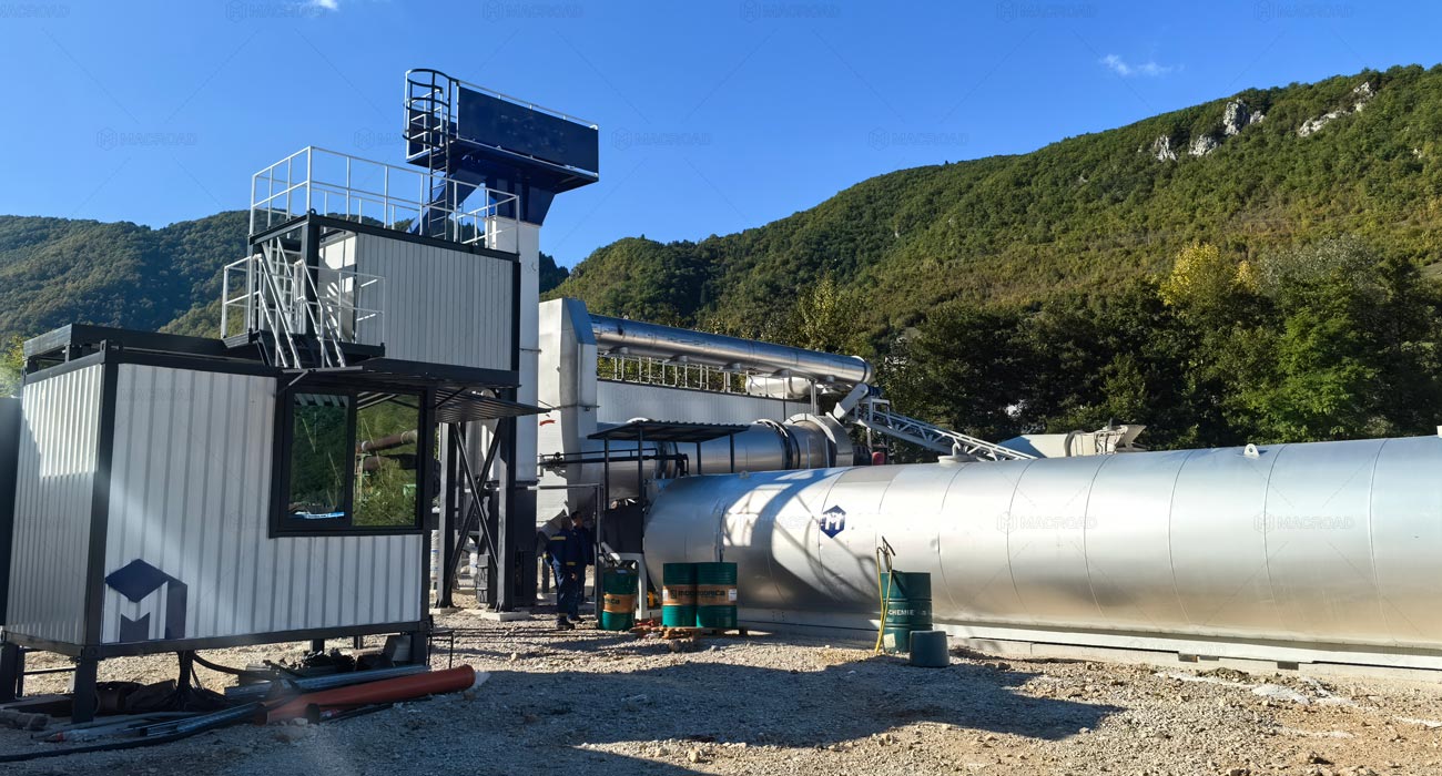ALYT80 80tph mobile drum mix plant was recently successfully completed in Bosnia